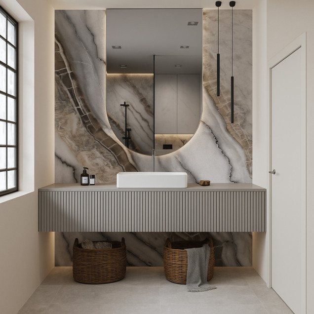 Panel ścienny PCV 5 mm z nadrukiem UV SAMODZIELNY MONTAŻ 120x60 cm  NR18