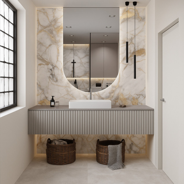 Panel ścienny PCV 5 mm z nadrukiem UV SAMODZIELNY MONTAŻ 120x60 cm  NR7