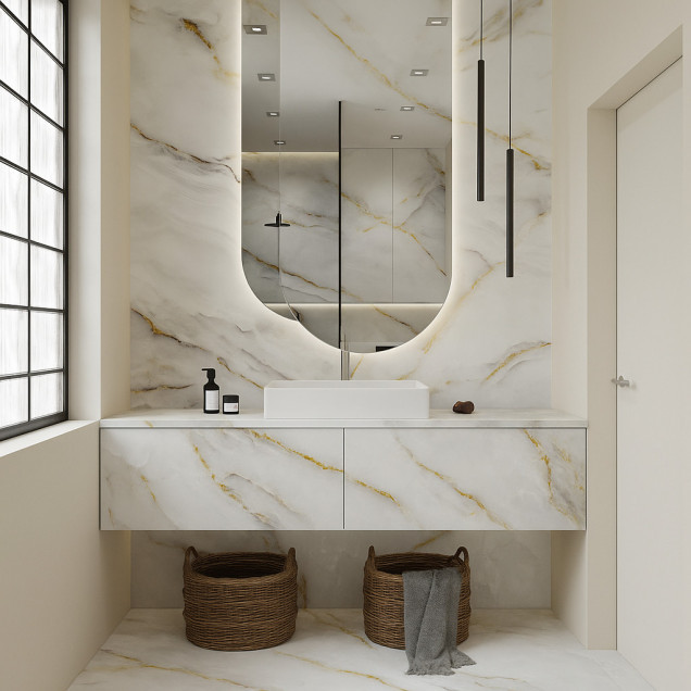 Panel ścienny PCV 5 mm z nadrukiem UV SAMODZIELNY MONTAŻ 120x60 cm  NR1