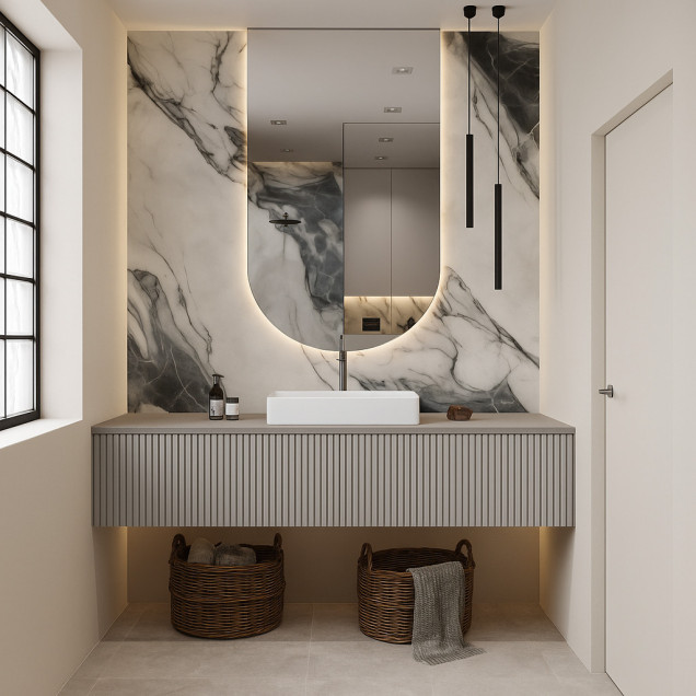 Panel ścienny PCV 5 mm z nadrukiem UV SAMODZIELNY MONTAŻ 120x60 cm  NR5