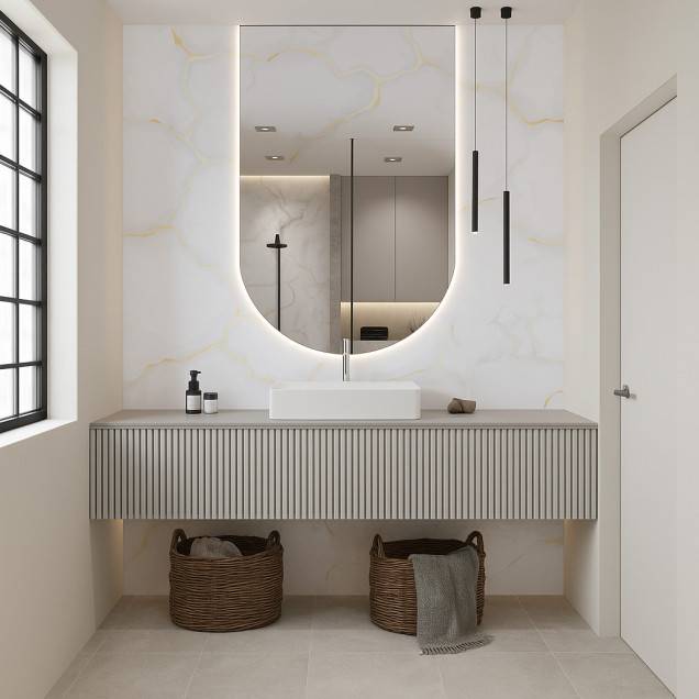 Panel ścienny PCV 5 mm z nadrukiem UV SAMODZIELNY MONTAŻ 120x60 cm  NR15