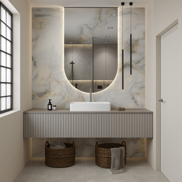 Panel ścienny PCV 5 mm z nadrukiem UV SAMODZIELNY MONTAŻ 120x60 cm  NR19